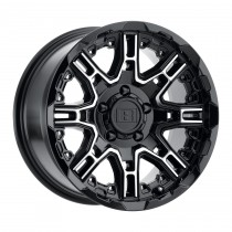 Level 8 Slingshot Wheel 20"x9", Bolt Pattern 5x5.5", BS 5.39", Offset 10, Bore 78.1 - Gloss Black with Machined Face