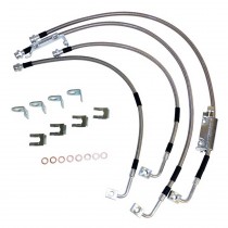 RT Off-Road Brake Hose Kit for 0-6" Lift, Stainless Steel