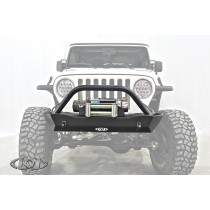 LoD Offroad TJ/LJ/YJ Destroyer Shorty Front Bumper w/ Bull Bar - Bare Steel