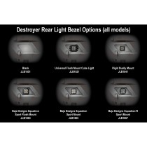 LoD Offroad Destroyer Rear Light Bezel for Baja Designs Squadron Sport Flush Mount Lights - Bare Steel