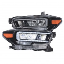 GTR Lighting Carbide LED Headlights (Pair) - Amber Side Marker for 2016-2021 Toyota Tacoma
