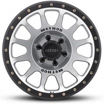 Method Race Wheels MR305 NV, 16x8", 0mm Offset, 5x4.5", 83mm Centerbore, Machined/Black Street Loc