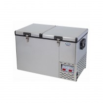 National Luna 72L Legacy Double-Door Refrigerator/Freezer, Stainless Steel