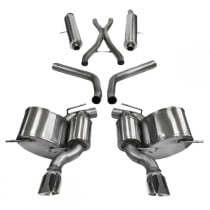 Corsa 2.75" Sport Cat-Back Exhaust System with Dual Rear Exit 4.5" Polished Pro-Series Tips