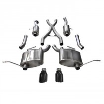 Corsa 2.5" Sport Cat-Back Dual Exhaust System with Single Rear Exit 4.5" Black Pro-Series Tips