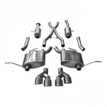 Corsa 2.5" Sport Cat-Back Dual Exhaust System with Twin Rear Exit 4.0" Polished Pro-Series Tips