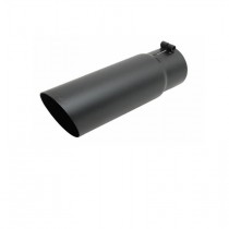 Gibson Double Walled Round Angle Exhaust Tip - Black Ceramic