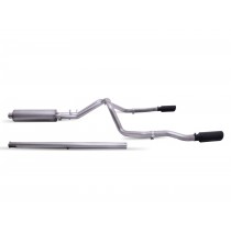 Gibson Elite Series Cat-Back Dual Split Exhaust System - Stainless with Black Ceramic Tips
