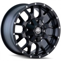 Mayhem Warrior 8015 Wheel - 17"x9" - Bolt Pattern 5x4.5" & 5x5" - Backspacing 5.71" - Offset +18 - Matte Black