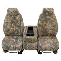 Covercraft Carhartt Custom Realtree Camo Front Bucket Seat Covers with Adjustable Headrests, Xtra Brown - Pair