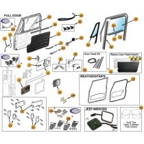 Door Parts & Components for Jeep CJ's