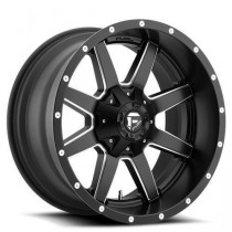 Fuel Maverick Series Wheel - 20"x10" - Bolt Pattern 5x4.5" and 5x5" - Backspacing 4.5" - Offset -24 - Black and Milled