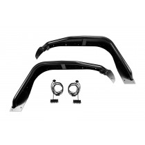 Fabtech Front Steel Tube Fenders, Textured Black Powdercoat - Pair