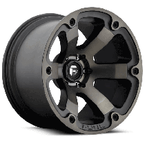 Fuel Off-Road Beast Series Wheel - 20"x12" - Bolt Pattern 5x5" - Backspacing 4.75" - Offset -44 - Black and Machined