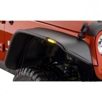 Bushwacker Front Flat Style Fender Flares, Black - Pair