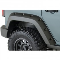 Bushwacker Factory Coverage Pocket Style Fender Flares, 9.5" Width, Black - Rear Pair