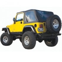 Rampage Trail Top Frameless Soft Top Kit with Tinted Windows - Black Diamond