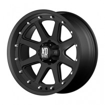 KMC, XD Addict Series Wheel, Matte Black 17" x 9", 5" X 5" Bold Pattern, Back Spacing 4.5"