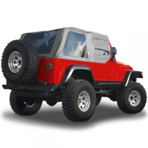 Rampage Complete Soft Top Kit with Soft Upper Doors Denim Gray