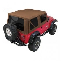 Rampage Complete Soft Top with Tinted Windows & Upper Door Skins, Spice