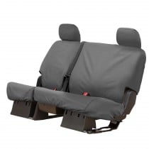 Covercraft SeatSaver Split Rear Seat Covers with Adjustable Headrests - Polycotton, Gray - Pair