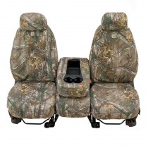 Covercraft Carhartt Custom Realtree Camo Front Seat Covers with Adjustable Headrests, Xtra Brown - Pair