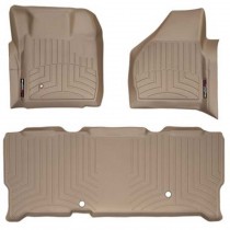 WeatherTech DigitalFit Front and Rear FloorLiners, 3 Piece Set - Tan