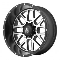 KMC XD820 Grenade Series Wheel 20x12" - 5x5" Bolt Pattern, 4.77 Backspacing - Satin Black with Machined Face