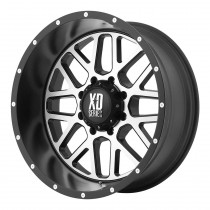 KMC XD820 Grenade Series Wheel 18x9" - 5x5" Bolt Pattern, 4.53 Backspacing - Satin Black with Machined Face