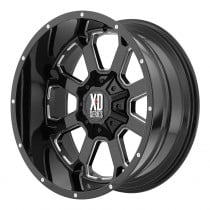 KMC XD825 Buck 25 Series Wheel 20x10" - 5x5", 5x5.5" Bolt Pattern, 4.56 Backspacing - Gloss Black Milled