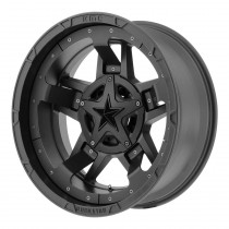 KMC XD827 Rockstar III Series Wheel 17x9" - 5x4.5", 5x5" Bolt Pattern, 4.53 Backspacing - Matte Black