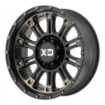 KMC XD829 Hoss II Series Wheel 20x9" - 5x5" Bolt Pattern, 4.53 Backspacing - Satin Black Machined w/Dark Tint Clear Coat