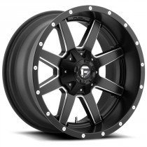 Fuel Maverick Series Wheel - 17"x10" - Bolt Pattern 5x5" and 5x5.5" - Backspacing 4.5" - Offset -24 - Black and Milled
