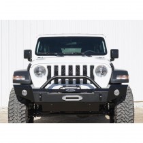 LoD JL Signature Series Full-Width Front Bumper with Bull Bar, for Zeon Winch - Bare Steel