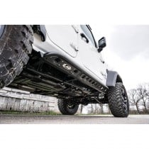 LoD JL Signature Series Frame Mounted Rocksliders, 4-Door - Bare Steel