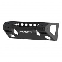 Aries Automotive TrailChaser Front Bumper Center Section for Jeep JL, Carbon Steel - Textured Black Powdercoat