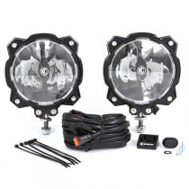 KC HiLiTES Pro6 Gravity Series LED Lights with Wide Beam, Single Mount - Pair