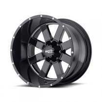 Moto Metal MO962 Wheel - 18"x10" - Bolt Pattern 6x5.3"- Backspacing 4.56" - Offset -24 - Gloss Black with Milled Accent