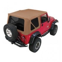 Rampage Complete Soft Top With Tinted Windows, Fits Full Steel Doors, Khaki Diamond