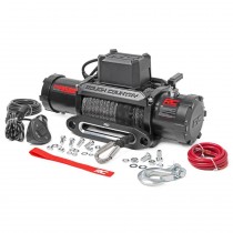 Rough Country Pro Series Winch with Hawse Fairlead and Synthetic Rope - 9500lb
