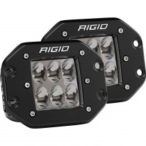 Rigid D-Series Pro Specter Flush Mount Driving Lights, Black - Pair