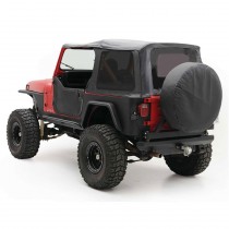Smittybilt Replacement Soft Top with Upper Door Skins and Tinted Side and Rear Windows - Black Denim