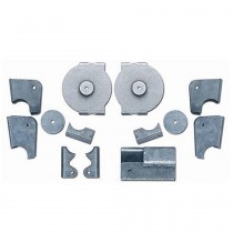 Rubicon Express Rear Axle Bracket Kit - Bare Steel