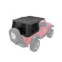 Rampage Complete Soft Top with Tinted Windows for Full Steel Doors - Black Diamond