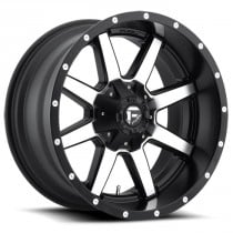 Fuel Maverick Series Wheel -17"x9" - Bolt Pattern 5x4.5" and 5x5" - Backspacing 4.5" - Offset -12 - Black and Machined