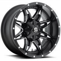Fuel Lethal Series Wheel - 20"x10" - Bolt Pattern 5x4.5" and 5x5" - Backspacing 5" - Offset -12 - Black and Milled