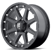 KMC XD Addict Series Matte Black 17X9" 5X5" Bolt Pattern, Back Spacing 5.7"