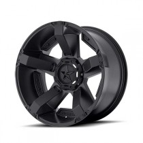 KMC XD811 Rockstar II Wheel - 17"x9" - Bolt Pattern 6x5.3" & 6x5.5"- Backspacing 4.53" - Offset -12 - Satin Black