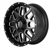 KMC XD820 Grenade Series Wheel - 20"x12" - Bolt Pattern 5x5" - Backspacing 4.77" - Offset -44 - Satin Black Milled