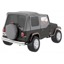 Rampage Complete Soft Top Kit with Soft Upper Doors & Tinted Windows Denim Gray